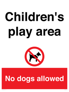 Children's play area. No dogs allowed